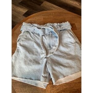 Express Extreme High Rise Denim Shorts SZ 6